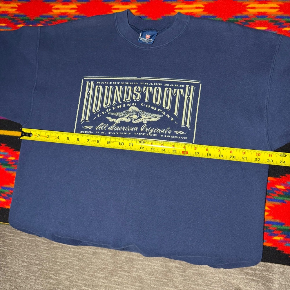 Houndstooth Clothing Co Navy Blue Graphic Sweatshirt Mens XL Made in USA Vintage - Picture 6 of 7